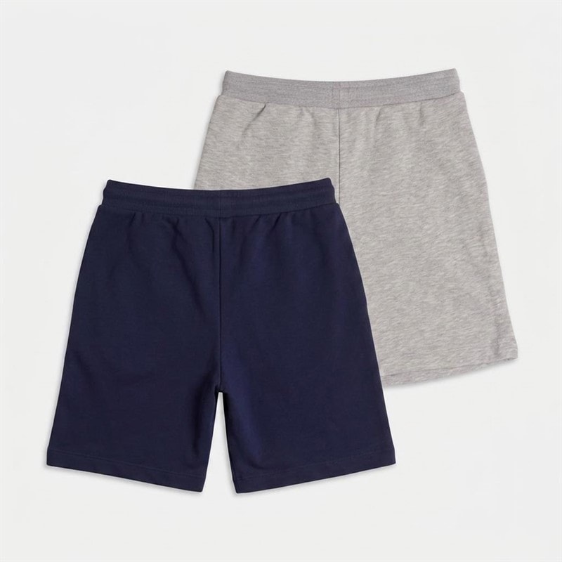 Crew Clothing Boys Two Pack Jersey Shorts Navy/Grey - Image 2