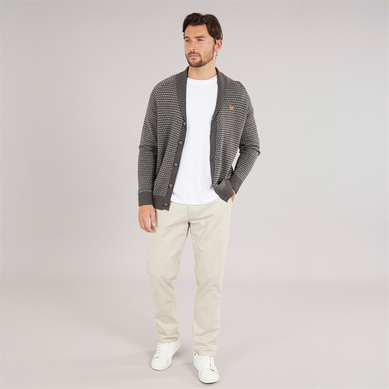 Crew Clothing Mens Shawl Neck Cardigan Charcoal Marl/Grey Marl - Image 4