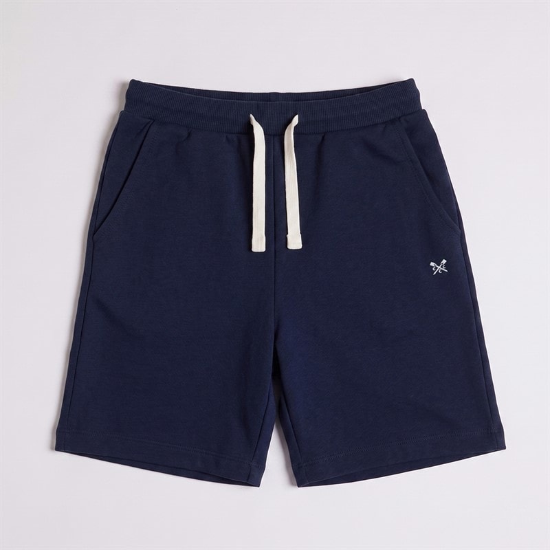Crew Clothing Boys Two Pack Plain Jersey Shorts Grey Marl/Black Iris - Image 2