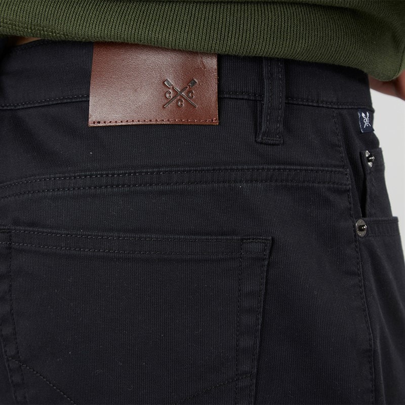 Crew Clothing Mens Five Pocket Bedford Cord Trousers Heritage Black - Image 3