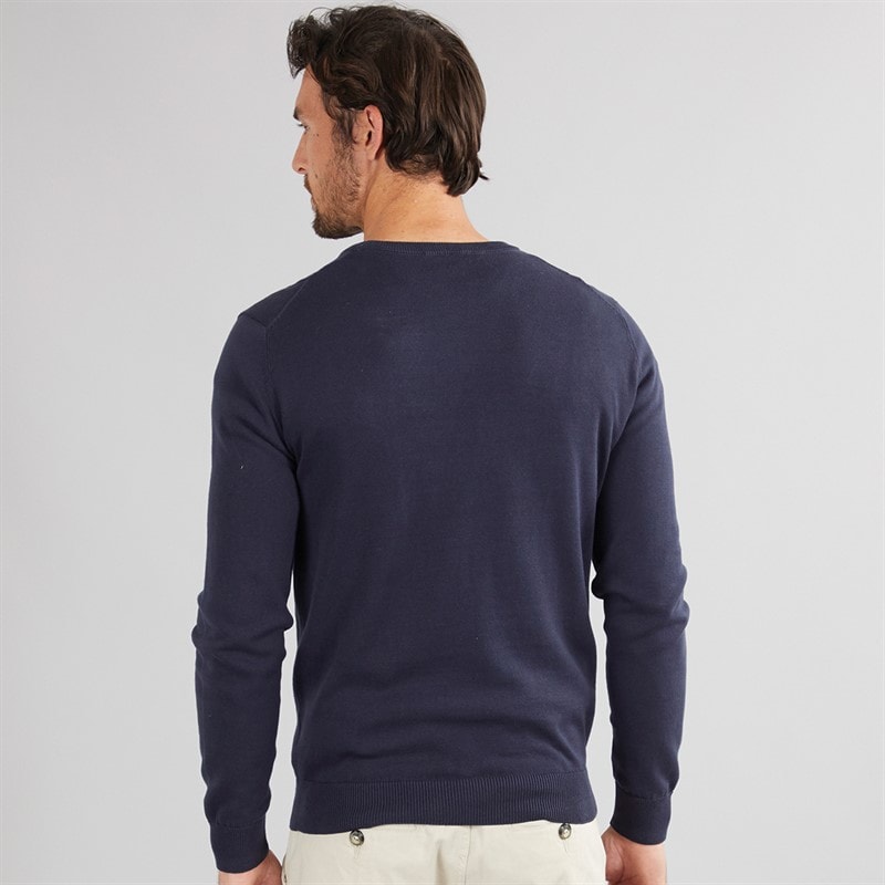 Crew Clothing Mens Crew Neck Jumper Heritage Dark Navy - Image 2