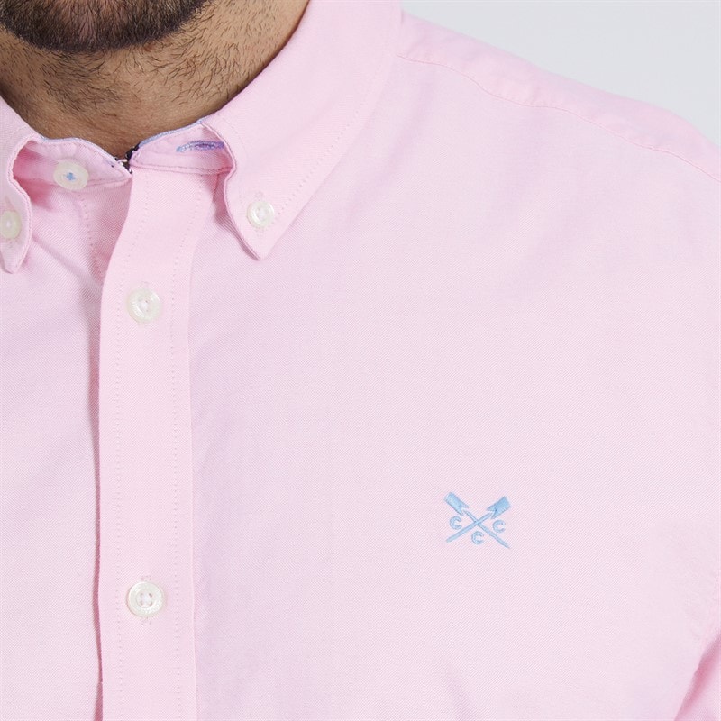 Crew Clothing Mens Classic Fit Oxford Shirt Pink - Image 3