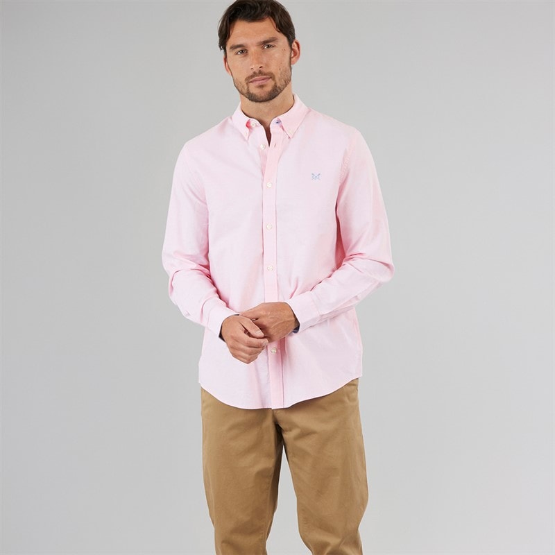 Crew Clothing Mens Classic Fit Oxford Shirt Pink - Image 4