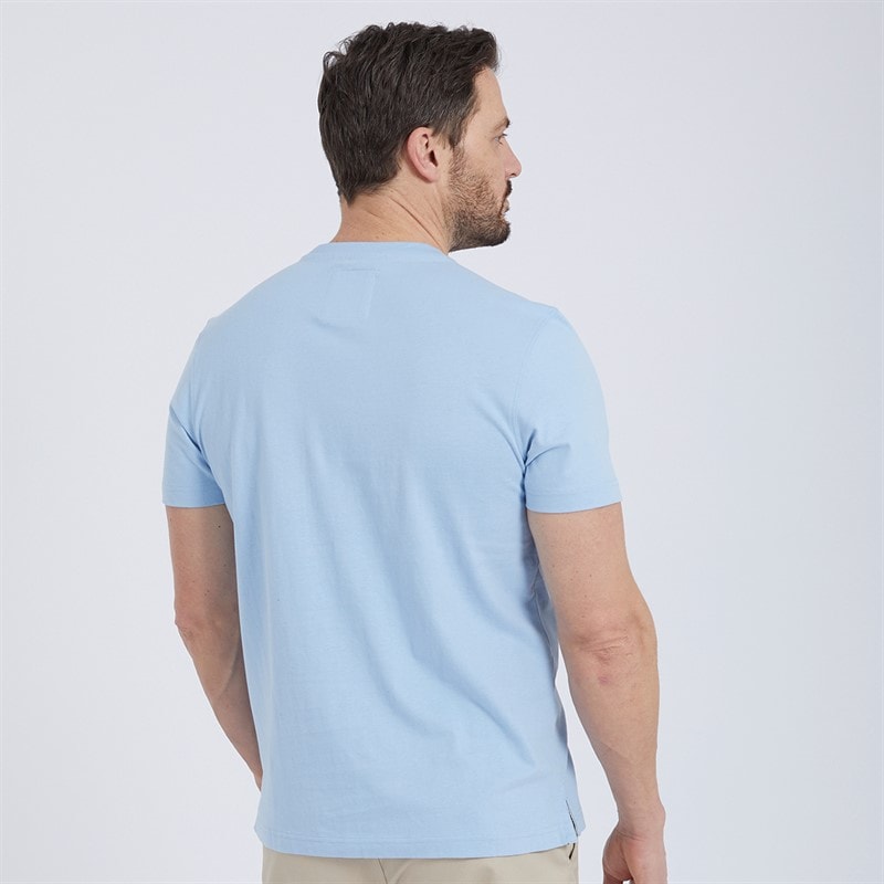 Crew Clothing Mens Oars Printed T-Shirt Powder Blue - Image 2