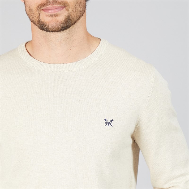 Crew Clothing Mens Cotton Crew Neck Jumper Rainy Day - Image 3