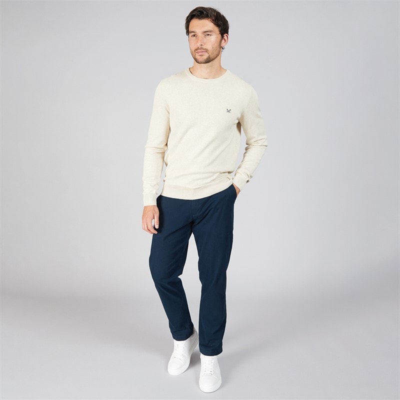 Crew Clothing Mens Cotton Crew Neck Jumper Rainy Day - Image 4