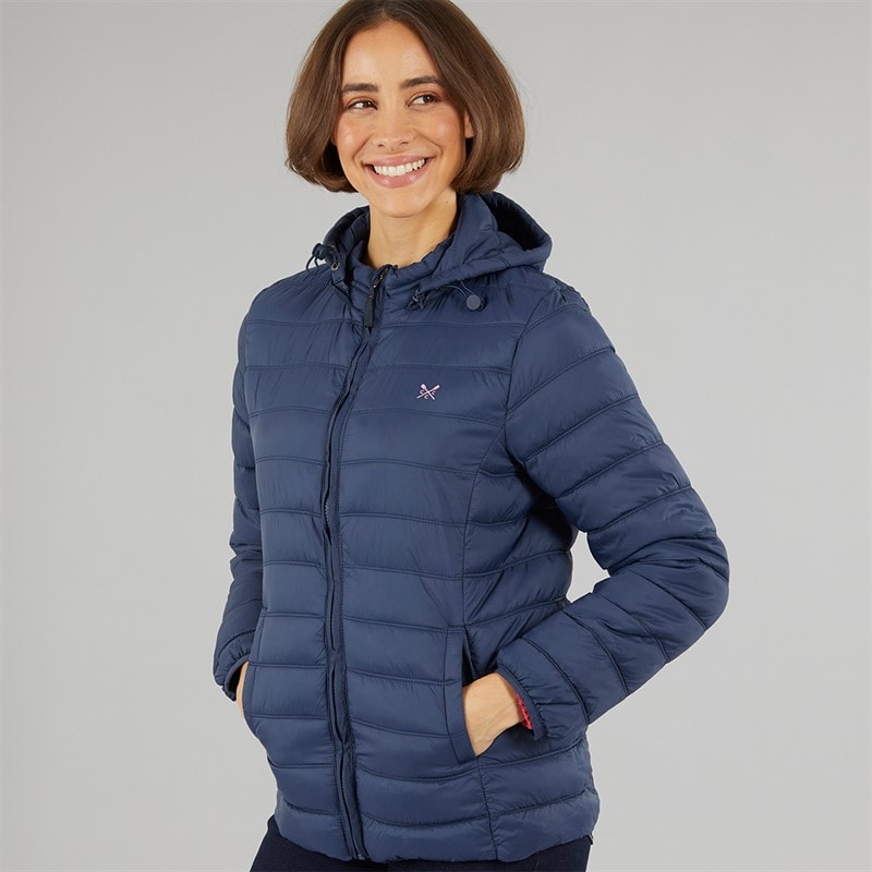 Crew Clothing Womens Quilted Jacket Navy - Image 3