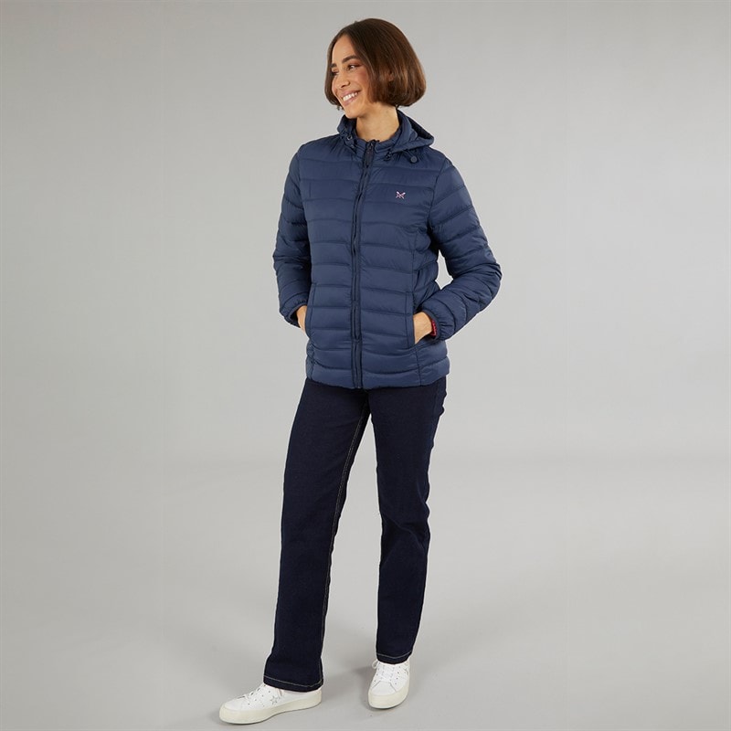 Crew Clothing Womens Quilted Jacket Navy - Image 4