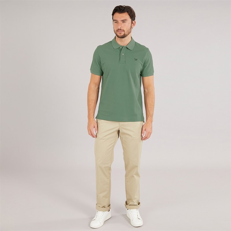 Crew Clothing Mens Melbury Polo Shirt Sagebrush - Image 3