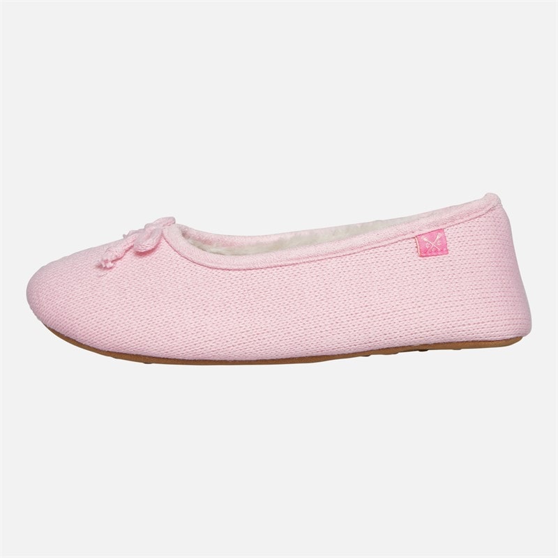 Crew Clothing Womens Soft Ballet Slippers Cameo Pink - Image 2