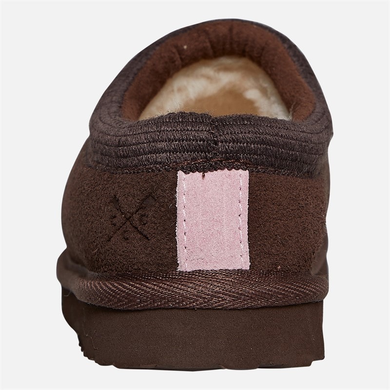 Crew Clothing Womens Suede Butt Seam Slippers Light Taupe - Image 4