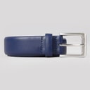 Crew Clothing Mens Leather Belt Blue