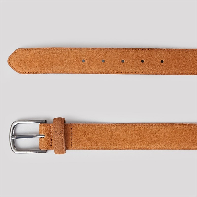 Crew Clothing Mens Smart Suede Belt Tan - Image 2