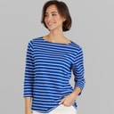 Crew Clothing Womens Breton Long Sleeve Top Surf The Web/Heritage Navy