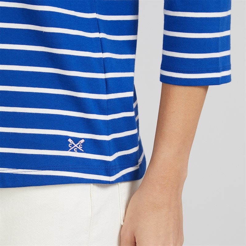 Crew Clothing Womens Breton Long Sleeve Top Surf The Web/Heritage Navy - Image 3