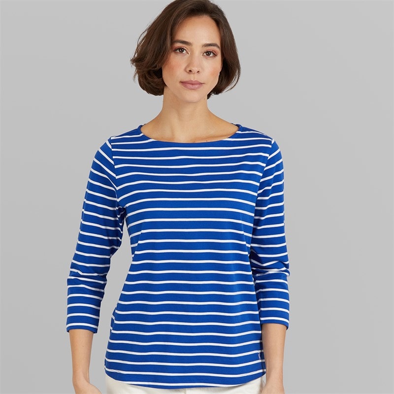 Crew Clothing Womens Breton Long Sleeve Top Surf The Web/Heritage Navy - Image 5
