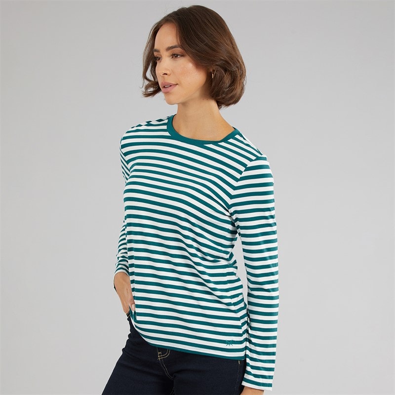 Crew Clothing Womens Supersoft Crew Top Ocean Depths