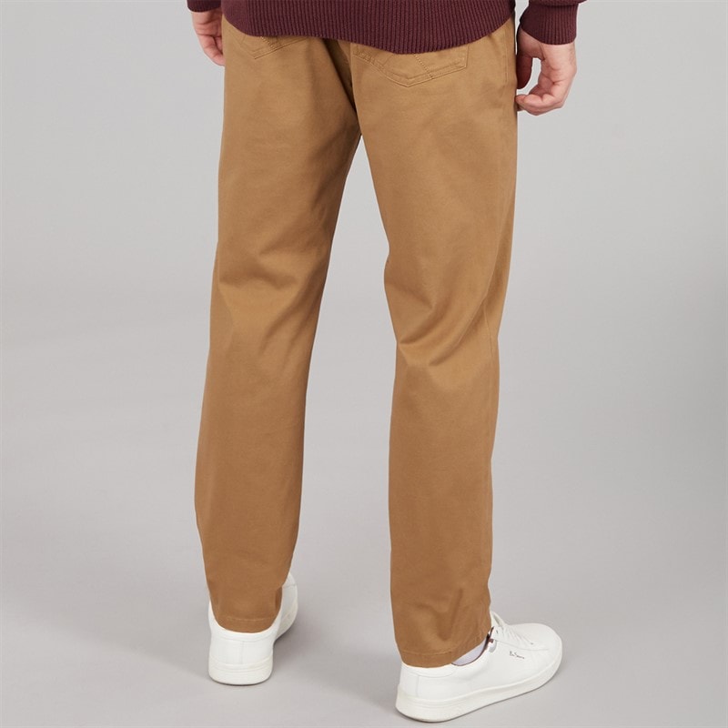 Crew Clothing Mens Brushed Twill Trouser Tan - Image 2