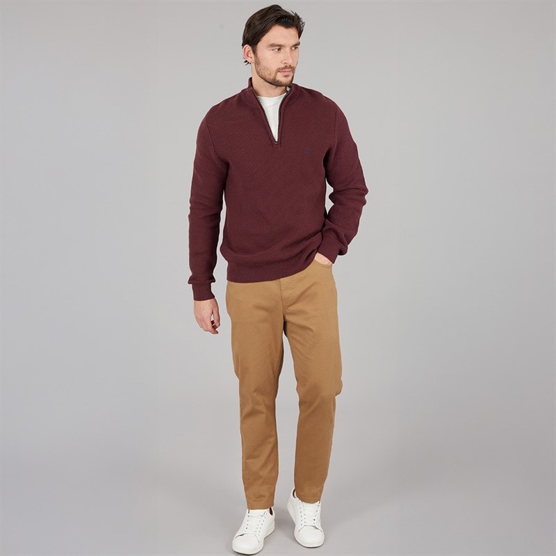 Crew Clothing Mens Brushed Twill Trouser Tan - Image 3