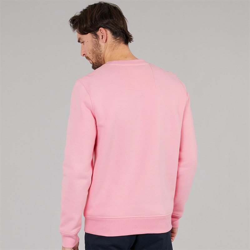 Crew Clothing Mens Crew Neck Sweatshirt Cameo Pink - Image 2