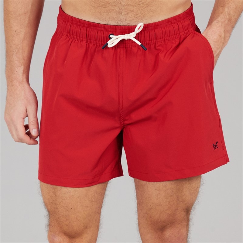 Crew Clothing Mens Swim Shorts Crimson