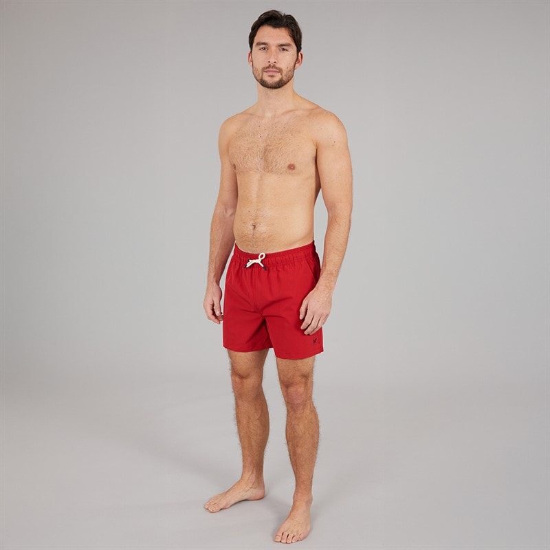 Crew Clothing Mens Swim Shorts Crimson - Image 4