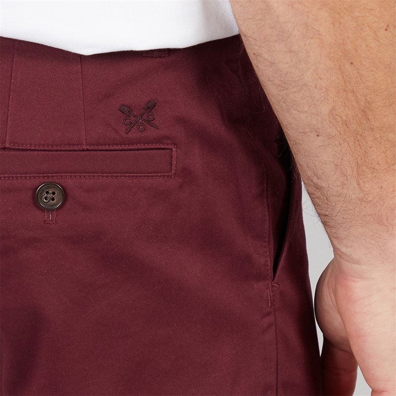 Crew Clothing Mens Slim Fit Chinos Heritage Burgundy - Image 3
