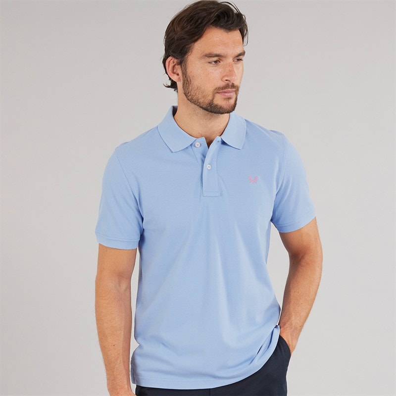 Crew Clothing Mens Melbury Polo Shirt Della Robbia Blue - Image 1