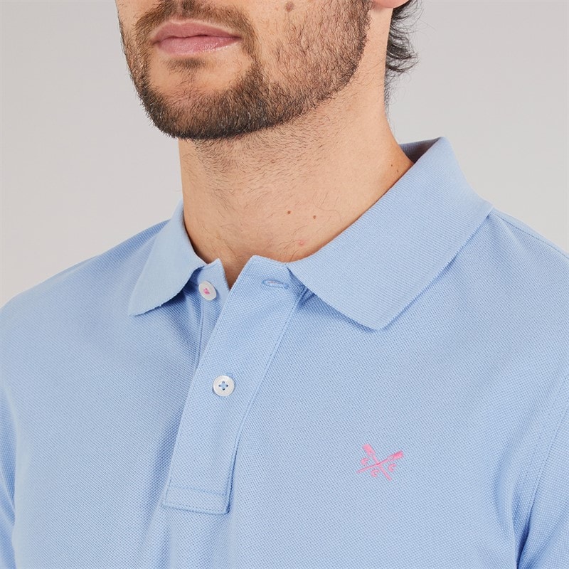 Crew Clothing Mens Melbury Polo Shirt Della Robbia Blue - Image 3