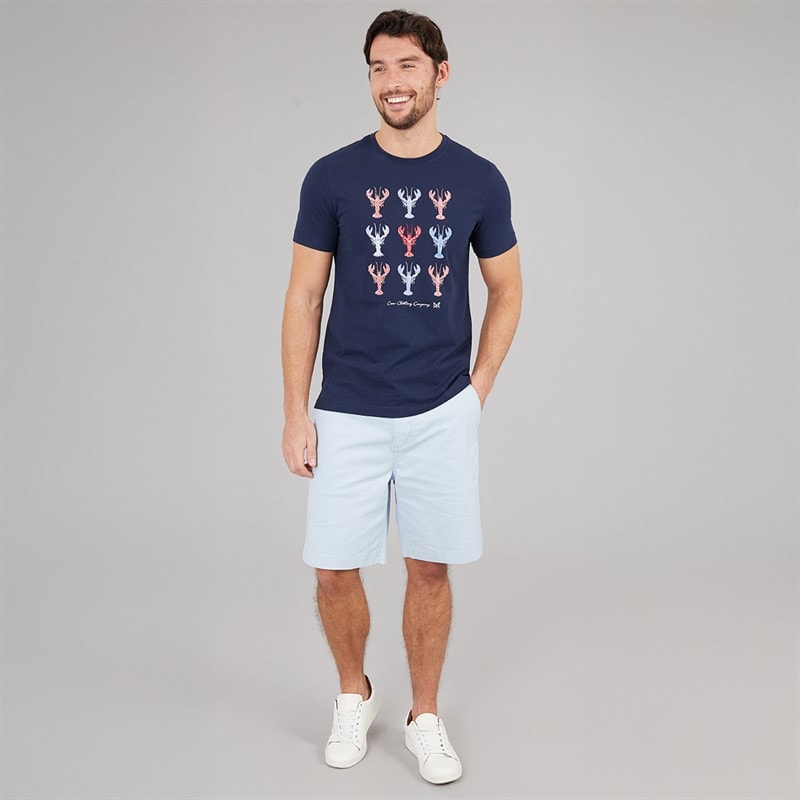 Crew Clothing Mens Lobster Print T-Shirt Heritage Navy - Image 4