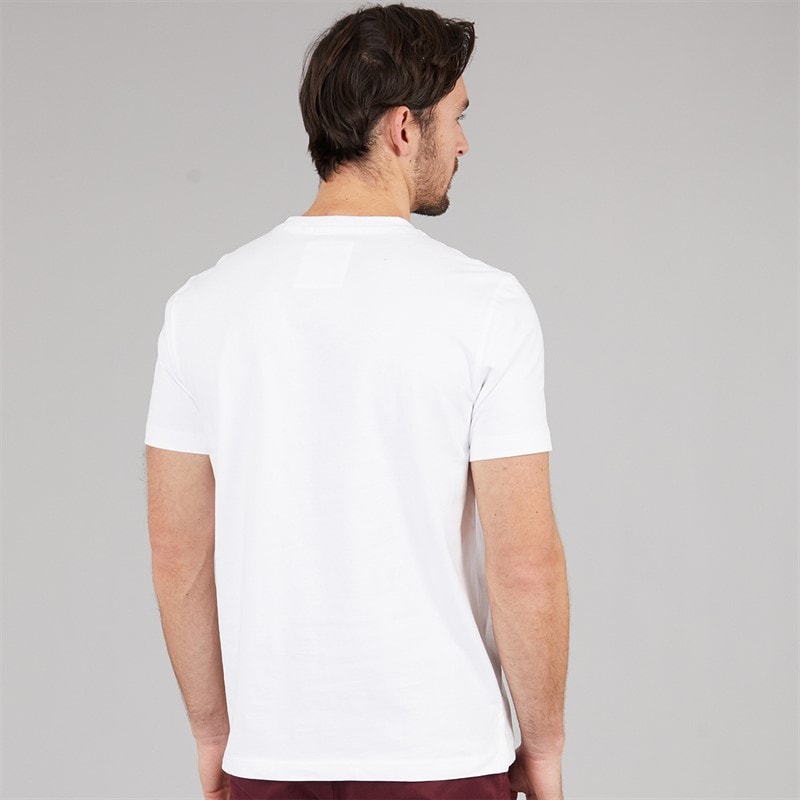 Crew Clothing Mens Oars Print T-Shirt Heritage White - Image 2