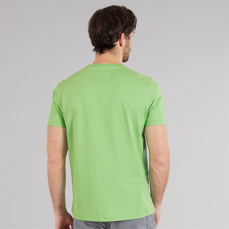 Crew Clothing Mens Round Neck T-Shirt Light Green Grass - Image 2