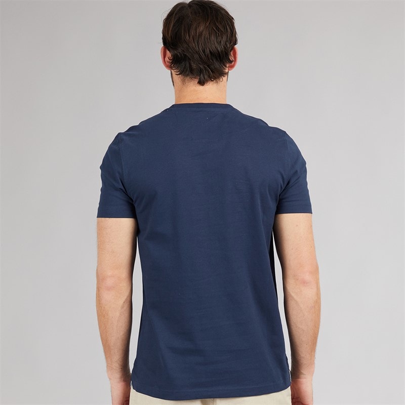 Crew Clothing Mens Parasols Print T-Shirt Dream Blue Navy - Image 2