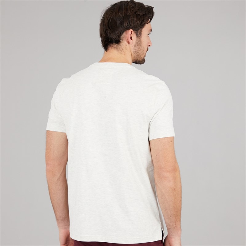 Crew Clothing Mens Fish Print T-Shirt Rainy Day Marl - Image 2