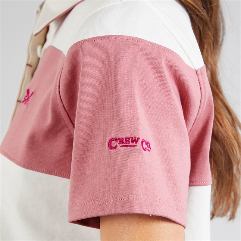 Crew Clothing Womens Short Sleeve Rugby Shirt Foxglove/Rainy Day - Image 3