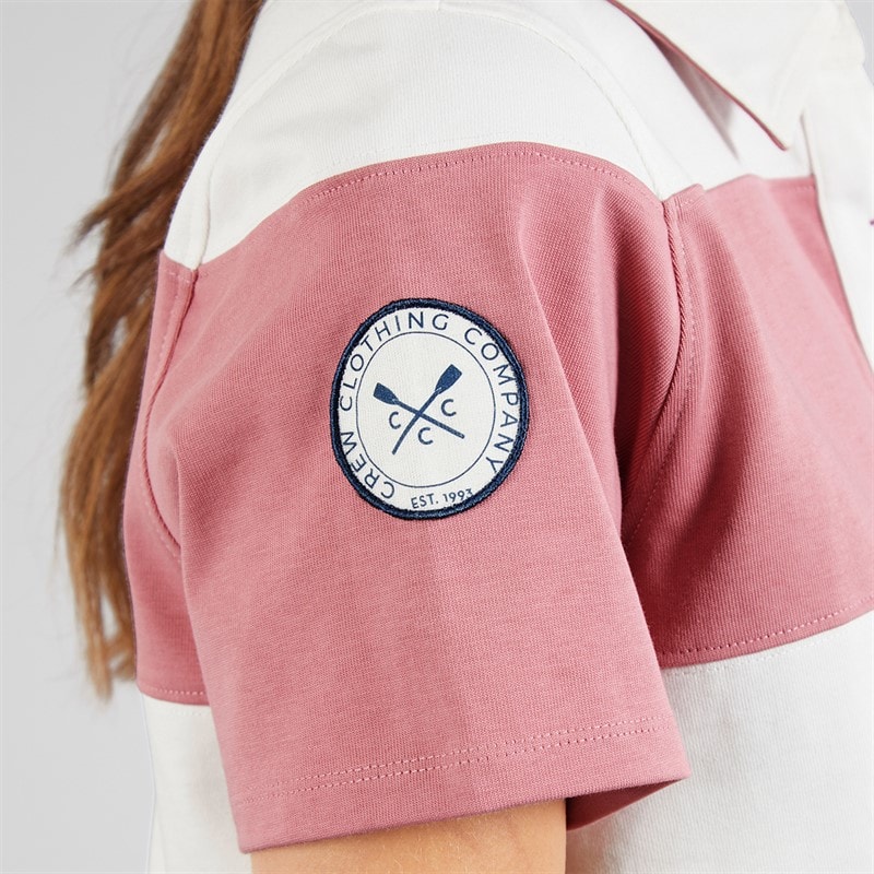 Crew Clothing Womens Short Sleeve Rugby Shirt Foxglove/Rainy Day - Image 5