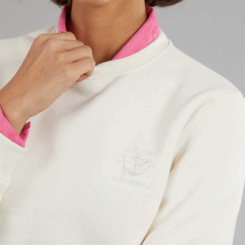 Crew Clothing Womens Supersoft Sweatshirt Marshmallow - Image 3