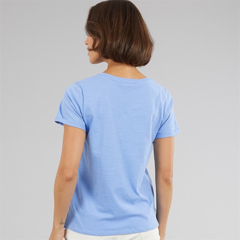 Crew Clothing Womens Short Sleeve Slub T-Shirt Della Robbia Blue - Image 2
