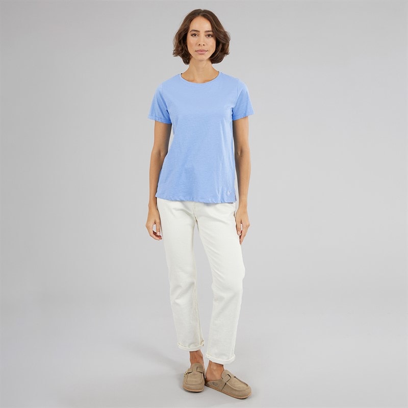 Crew Clothing Womens Short Sleeve Slub T-Shirt Della Robbia Blue - Image 4