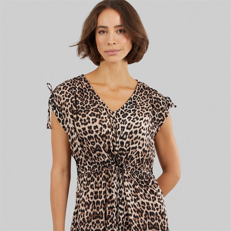Crew Clothing Womens Sleeveless Beach Dress Leopard - Image 3