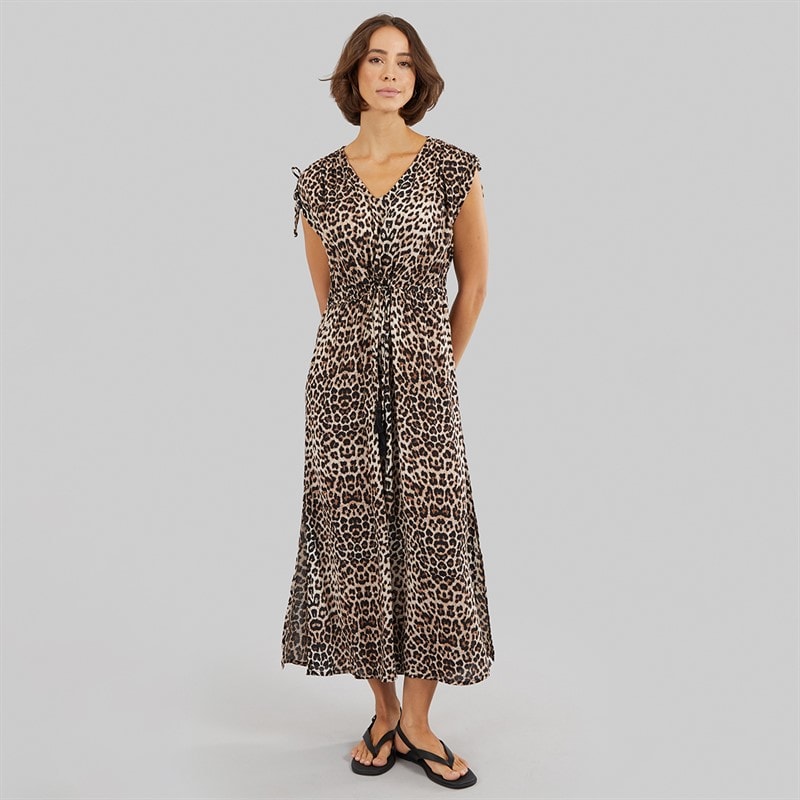 Crew Clothing Womens Sleeveless Beach Dress Leopard - Image 4