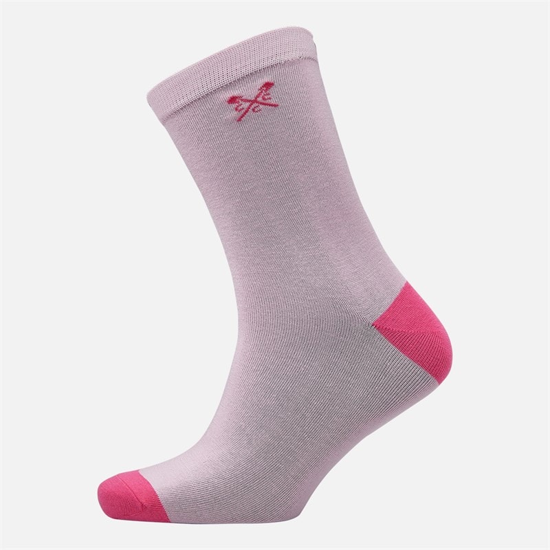 Crew Clothing Womens Three Pack Socks Raspberry Sorbet - Image 3