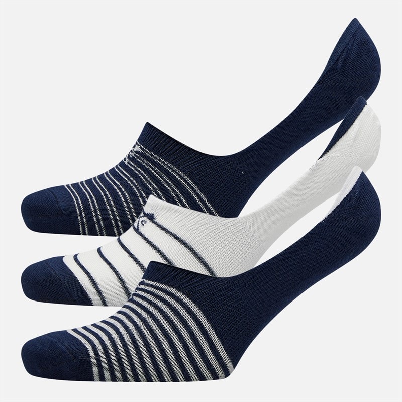 Crew Clothing Womens Three Pack Socks Navy Stripe