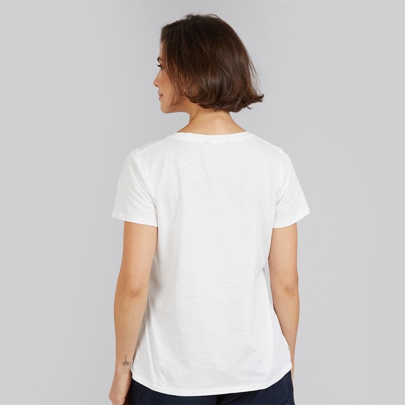 Crew Clothing Womens North Sands Graphic T-Shirt White Linen - Image 2