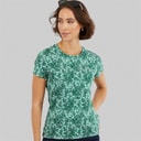 Crew Clothing Womens Printed Viscose T-Shirt Bonnie Stripe Green