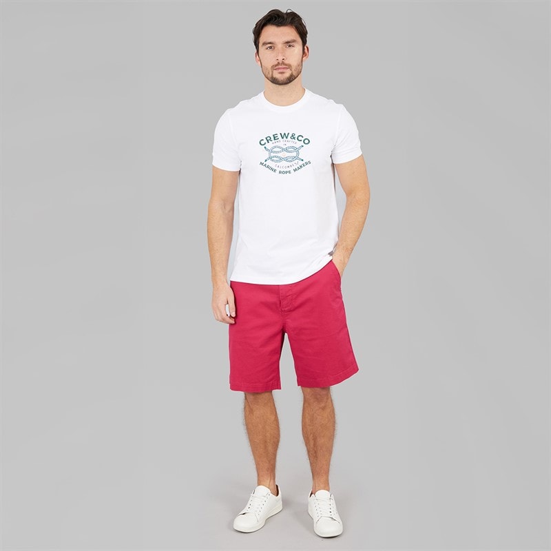 Crew Clothing Mens Rope Graphic T-Shirt Heritage White - Image 3
