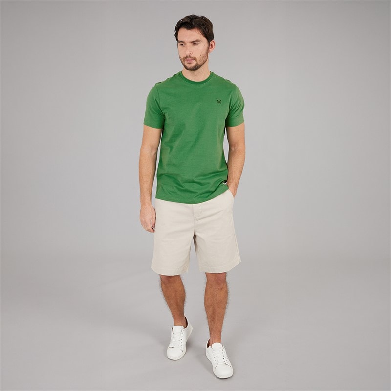 Crew Clothing Mens Round Neck T-Shirt Pine Green - Image 4