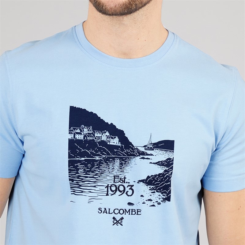 Crew Clothing Mens Coastal Graphic T-Shirt Blue Bell - Image 3