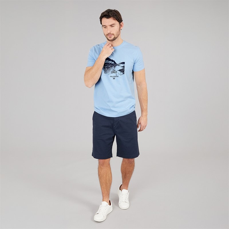 Crew Clothing Mens Coastal Graphic T-Shirt Blue Bell - Image 4