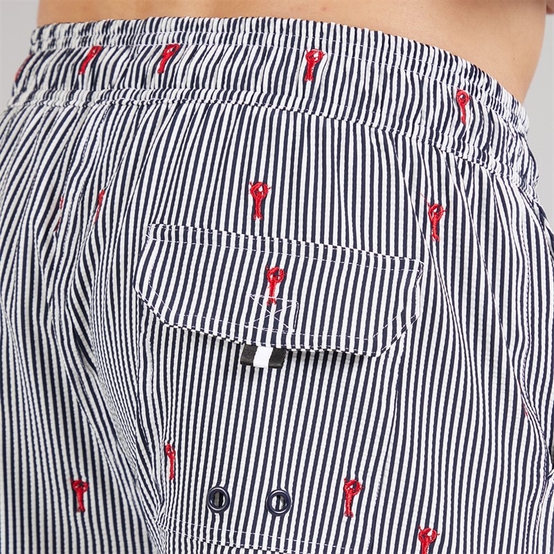 Crew Clothing Mens Lobster Print Swim Shorts Sodalite Blue/Crimson Sodalite Blue / Crimson - Image 3